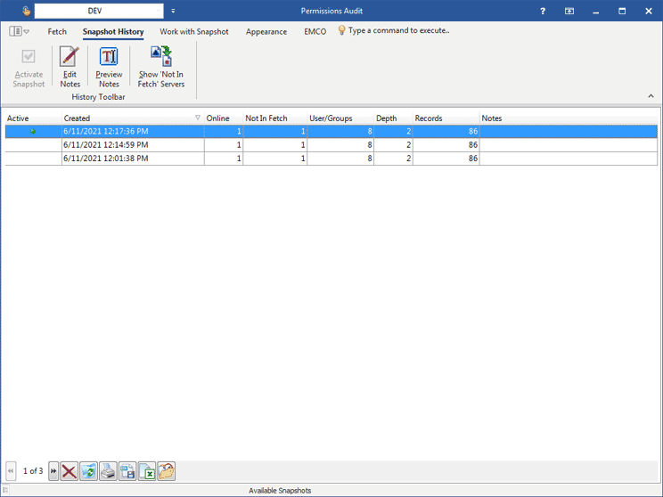Managing Snapshots