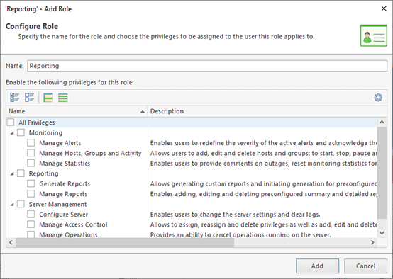 Creating a user-defined role